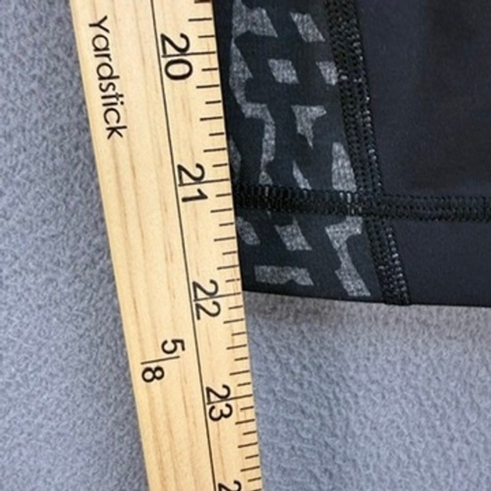 Lululemon Leggings Inspire Crop II Mesh Compression 6 Black Gray Geo Print Yoga - Picture 6 of 11